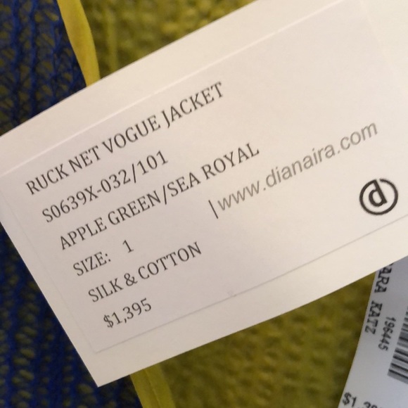 🍏 dianaira Silk & Cotton Net abstract print lightweight buttoned jacket - Picture 10 of 10